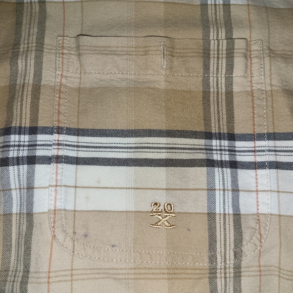 Wrangler TwentyX Western Brown Large Short Sleeve Shirt - Picture 4 of 8